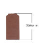 Picture of Hinoki Wood Embellishments Scrapbooking Rectangle Coffee 30mm(1 1/8") x 15mm( 5/8"), 50 PCs