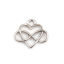 Immagine di Lega di Zinco Charms Simbolo di Infinito Tono Argento Cuore Filigrana 16mm x 14mm , 5 Pz