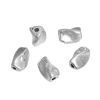 Picture of Zinc Based Alloy Hammered Spacer Beads Twisted Triangular Prism Antique Silver Color 6mm x 5mm, Hole: Approx 1.6mm, 50 PCs