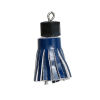 Picture of PU Tassel Pendants Deep Blue Black Faceted Acrylic About 24mm(1") x 7mm( 2/8"), 5 PCs