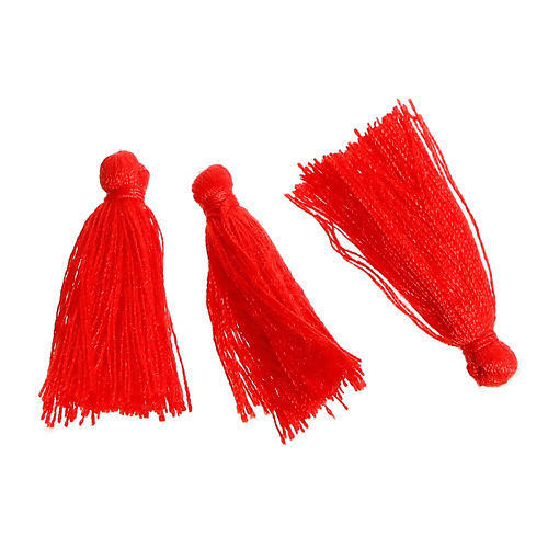 Bild von Polyester Quaste Rot 30mm 5 Stück
