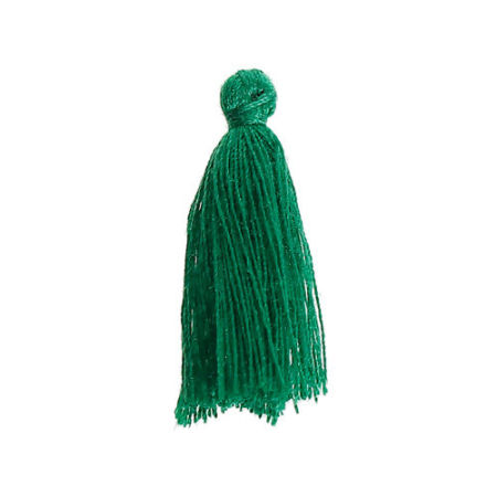 Polyester Tassel Green 30mm(1 1/8"), 5 PCs