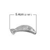 Picture of Zinc Based Alloy 3D Metal Beads Fish Animal Antique Silver Color 54mm x 21mm, Hole: Approx 3.5mm, 2 PCs