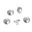 Imagen de Hierro Tapón de cuentas Ronda Tono de Plata Para Burbujas de Vidrio10mm x 6mm, 20 Unidades