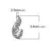 Picture of Zinc Based Alloy 3D Pendants Anatomical Human Pancreas Antique Silver Color 38mm(1 4/8") x 18mm( 6/8"), 3 PCs