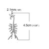 Picture of Zinc Based Alloy 3D Pendants Anatomical Human Circulatory System Antique Silver Color 45mm(1 6/8") x 17mm( 5/8"), 3 PCs