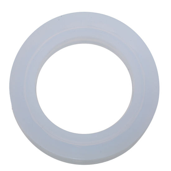Picture of Silicone Resin Mold For Jewelry Making Faceted Bracelet White 8.2cm(3 2/8") Dia., 1 Piece