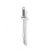 Picture of Zinc Based Alloy 3D Pendants Sword Antique Silver Color 50mm(2") x 8mm( 3/8"), 10 PCs