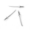 Picture of Zinc Based Alloy 3D Pendants Sword Antique Silver Color 50mm(2") x 8mm( 3/8"), 10 PCs