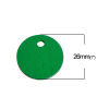 Picture of Three-ply Board Charms Round Green 26mm(1") Dia, 50 PCs