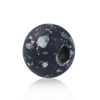 Picture of Hinoki Wood Spacer Beads Round Black About 8mm Dia, Hole: Approx 2.6mm, 300 PCs