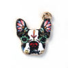 Picture of Zinc Based Alloy Charms Dog Animal Light Golden Multicolor 19mm( 6/8") x 16mm( 5/8"), 10 PCs