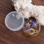 Picture of 3 PCs Silicone Resin Mold For Keychain Necklace Earring Pendant Jewelry DIY Making Round White 28mm Dia.