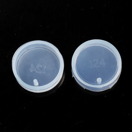 Picture of Silicone Resin Mold For Jewelry Making Round White 28mm(1 1/8") Dia., 3 PCs