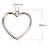 Picture of Zinc Based Alloy Charms Heart Gold Plated 25mm(1") x 25mm(1"), 5 PCs