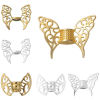 Picture of Zinc Based Alloy Spacer Beads Butterfly Animal Silver Plated Wing 30mm x 22mm, Hole: Approx 2.3mm, 3 PCs