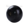 Picture of Natural Hinoki Wood Spacer Beads Round Black Painting About 20mm Dia, Hole: Approx 4.1mm, 30 PCs