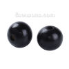 Picture of Natural Hinoki Wood Spacer Beads Round Black Painting About 20mm Dia, Hole: Approx 4.1mm, 30 PCs