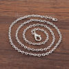 Picture of Zinc Based Alloy Link Cable Chain Necklace Silver Plated 42.5cm(16 6/8") long, Chain Size: 3x2mm( 1/8" x 1/8"), 12 PCs