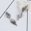 Picture of Acetic Acid Resin Acetate Acrylic Acetimar Marble Pendants Bowknot White & Gray 49mm x 11mm, 5 PCs