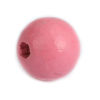 Picture of Natural Wood Spacer Beads Round Peach Pink About 10mm Dia., Hole: Approx 2.5mm, 500 PCs
