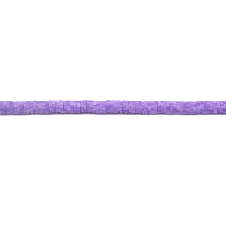 Picture of Polymer Clay Katsuki Beads Heishi Beads Disc Beads Round Purple About 5mm Dia, Hole: Approx 1.7mm, 40.5cm(16") - 40cm(15 6/8") long, 3 Strands (Approx 330 - 350 PCs/Strand)