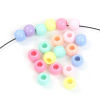 Picture of Acrylic European Style Large Hole Charm Beads Round At Radom 11mm x 9mm, Hole: Aprox 5.9mm, 100 PCs