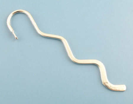 Picture of 10PCs Silver Tone Smooth Wave Bookmark 84mm Findings