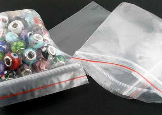 Image de Sachet Pochette à Fermeture Zip en Plastique Rectangle Transparent (Espace Utilisable: 6cm x 5cm) 7cm x 5cm, 500 PCs