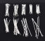 Picture of Iron Based Alloy Head Pins Silver Plated Mixed 4cm(1 5/8") long - 1.6cm( 5/8") long, 0.7mm(21 gauge), 1 Set(900 PCs )