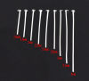 Picture of Iron Based Alloy Head Pins Silver Plated Mixed 4cm(1 5/8") long - 1.6cm( 5/8") long, 0.7mm(21 gauge), 1 Set(900 PCs )
