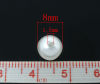 Bild von Acryl Imiat Perle Perlen Rund Weiß ca 8mm D Loch:1.5mm 300 Stück
