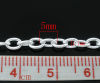 Picture of Alloy Link Cable Chain Findings Silver Plated 5x3.5mm(2/8"x1/8"), 10 M