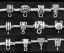 Imagen de Zamak Estilo Europeo Bails Cuentas Mixto Al Azar Plata Antigua 12mmx6mm - 15mmx10mm, 100 Unidades