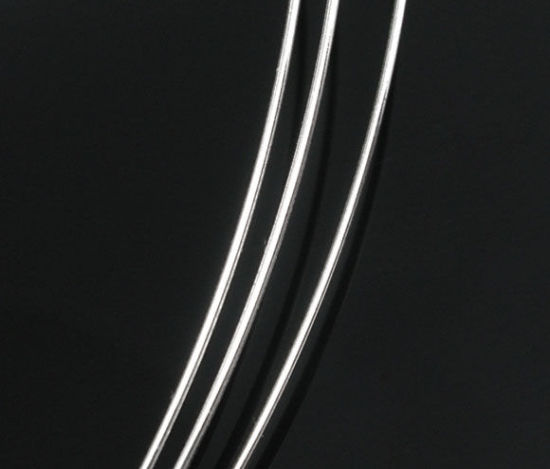 Изображение Стальная Проволока для  Ожерелья 140mmx0.6mm  Серебряный Тон, Проданные 100