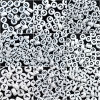 Picture of Acrylic Spacer Beads Flat Round White Alphabet/ Letter "K" About 7mm Dia, Hole: Approx 1mm, 500 PCs