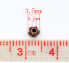 Picture of Zinc Based Alloy Seed Beads Lantern Antique Copper Carved About 3.5mm x 3.5mm, Hole: Approx 0.7mm, 300 PCs
