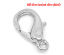 Picture of Zinc Based Alloy Lobster Clasps Silver Tone 12mm x 7mm, 100 PCs