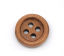 Image de Bouton de Couture en Bois Naturel 4 Trous Rond Café 15mm Dia, 150 PCs