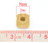 Picture of Natural Wood Spacer Beads Cube About 8mm x 8mm, Hole: Approx 2mm, 300 PCs