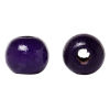 Picture of Natural Wood Spacer Beads Round Violet About 10mm x 9mm, Hole: Approx 3mm, 200 PCs