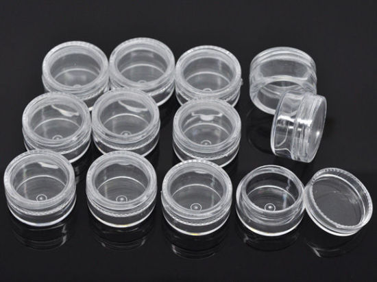 Изображение Коробочки Пластиковые Круглые для бусин 30mm x 30mm,проданные 12 шт