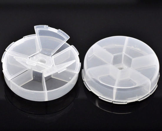 Изображение Коробочки Пластиковые для Бусин 8x8cm ,проданные 2 шт ( 6 Отсеки)
