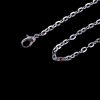Picture of Link Cable Chain Necklace Silver Plated 47cm(18 4/8") long, Chain Size: 4x3mm(1/8"x1/8"), 12 PCs