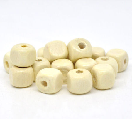 Бусины-разделители 10mm x 10mm Трубка Древесинные Естественные,проданные 200 шт