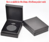 Image de Coffret pour Montre de Poche 45mm Dia en Papier Velvet Forme Rectangle Noir 9.5cm x 7.5cm, 2 PCs