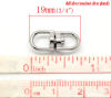 Picture of Silver Tone Swivel Key Ring Connector 19x9mm, sold per packet of 50