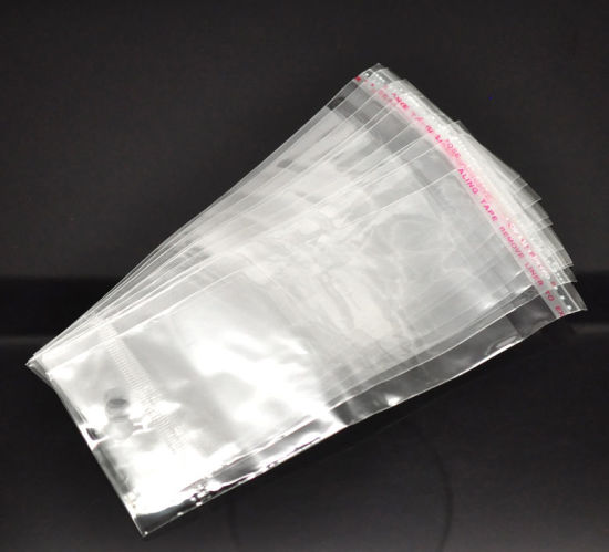 Изображение Полипропиленовые Пакеты 15cm x 6cm с Отверстием для Вешалки Прозрачные (Доступное Место 10.5x6cm),проданные 200 шт/уп