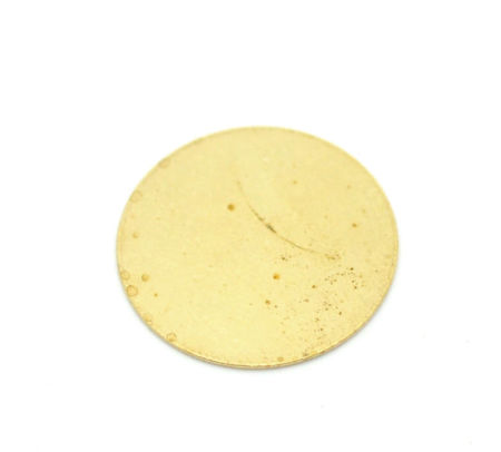 Bild von Messing Farbe Rund Blank Stamping Rholing Schild zum Gestalten für Halskette, Ohrring, Armband usw. 16mm,verkauft eine Packung mit 100