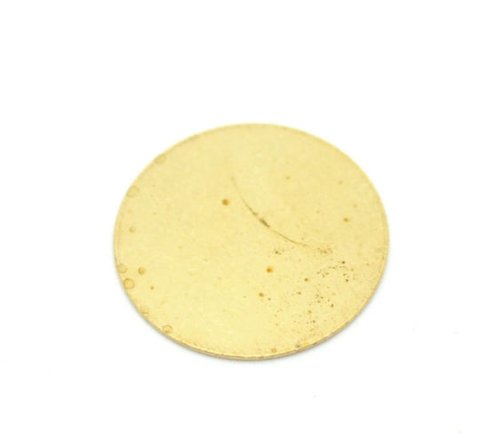 Picture of 100PCs Brass Blank Stamping Tags Round for Necklaces,Earrings,Bracelets etc.16mm(5/8")                                                                                                                                                                        